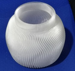A 3D printed vase (different design)
